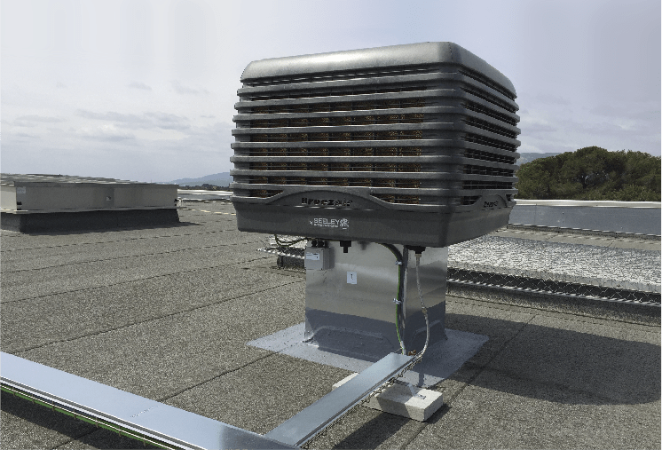 Instalacion de climatizador evaporativo en nave industrial