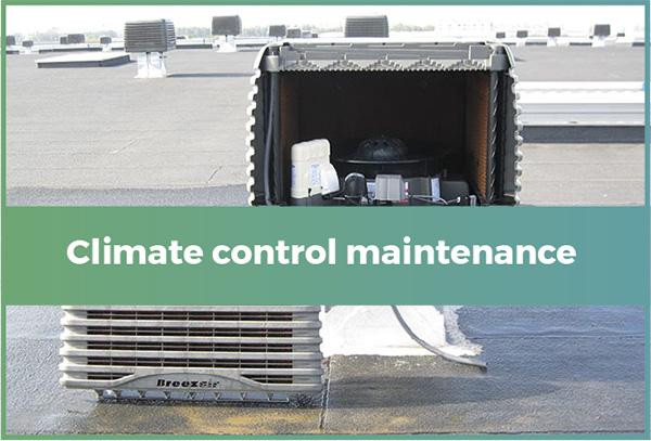 Evaporative control climate maintenance